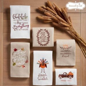 Mud Pie Gobble Waffle Towel